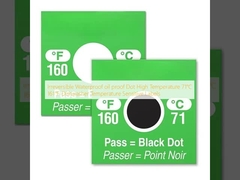 غیر قابل برگشت ضد آب ضد روغن نقطه دمای بالا 71°C 161°F ظرفشویی دمای حساس برچسب