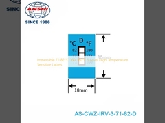 برچسب های حساس به درجه حرارت بالا 3 سطح 71-82 °C 160-180 °F