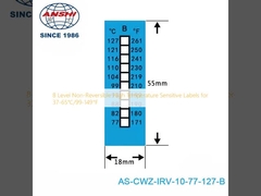 برچسب های حساس به درجه حرارت بالا سطح 8 غیر قابل برگشت برای 37-65°C/99-149°F
