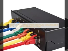 پنل پچ رومیزی 8 پورت CAT5E CAT6 CAT6A شیلددار 90 درجه ورودی بالا پانچ FTP STP