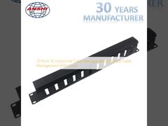 مدیریت کابل افقی 1U با 12 پورت، مشکی، مدیریت کابل رک 19 اینچی با پوشش