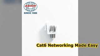نصب بدون ابزار Cat6 Keystone Jack