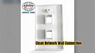 راه حل شبکه ANSHI 120 US Wall Plate Dual RJ45 RJ11