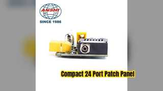 24 پورت 0 5U Rack Mount Patch Panel برای کابل کشی شبکه