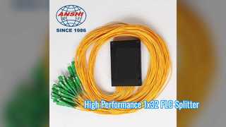1x32 فیبر نوری PLC Splitter با کیفیت بالا نوع جعبه ABS