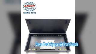 راه حل شبکه پچ پنل 24 پورت 0 5U Rack Mount