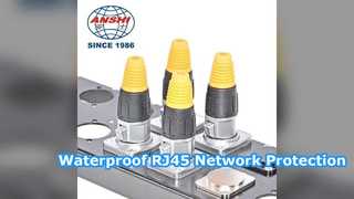 کانکتور اترنت دو پورت RJ45 ضد آب با محافظ