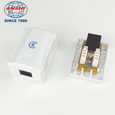 ABS Plastic Single Port UTP Surface Mount Box CAT6 22 - 26AWG