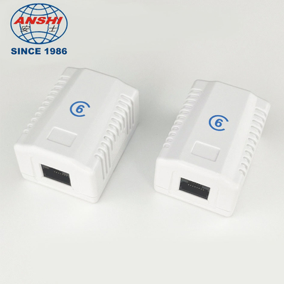 ABS Plastic Single Port UTP Surface Mount Box CAT6 22 - 26AWG