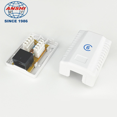 ABS Plastic Single Port UTP Surface Mount Box CAT6 22 - 26AWG