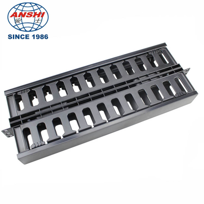 1U 19 Inch Plastic Double Sided Cable Manager ABS Material