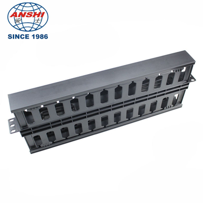 1U 19 Inch Plastic Double Sided Cable Manager ABS Material