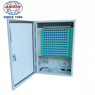 Fiber optic cable handover box 144 core wall mounted SMC box，outdoor optical fiber ODF box