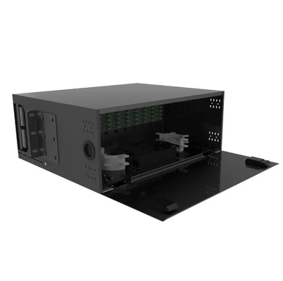 19 Inch 1U~4U Rack Mount Optical Distribution Frame 12 24 48 72 96 144 Cores ODF Chassis Steel Patch Panel With Splicing