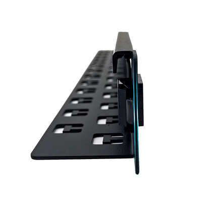Black XL-4020-3L-B Highly 1u Brush Cable Management ANSHI 19 Inch