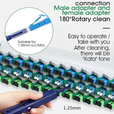 FTTH Optical Fiber Pen Cleaner Tool Fiber Cleaning pen 1.25mm LC MU and 2.5mm SC FC ST Connector Cleaner