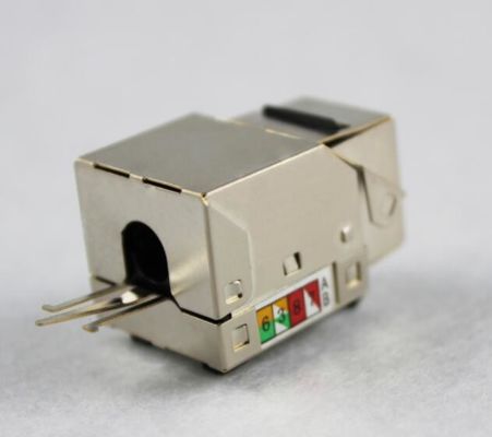 RJ45 Keystone Jack CAT5E CAT6 CAT6A Shielded Keystone Jack In Metallic Color