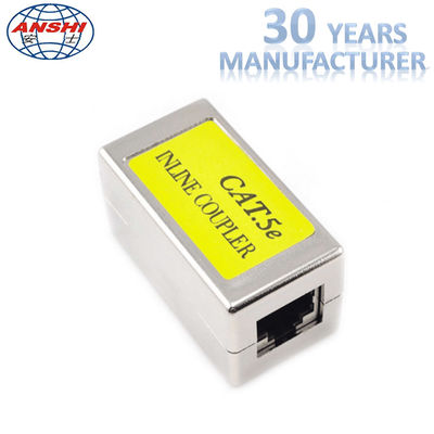 RJ45 KEYSTONE JACK Shielded pass through Keystone Jack Cat5e CAT6 Metal Straight Through Inline Coupler
