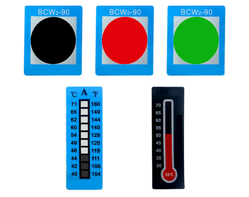 Customized Temperature Measuring Irreversible High Temperature Sensitive Labels 100-160C