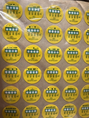 Customized Temperature Measuring Irreversible High Temperature Sensitive Labels 100-160C