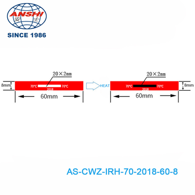 Non Reversible 1 Point 70 ℃ 158℉ 1 Temperature Level High Temperature Sensitive Labels