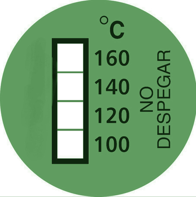 Restaurants Irreversible Temperature Sensitive Labels 100-160℃ For High Temp Applications