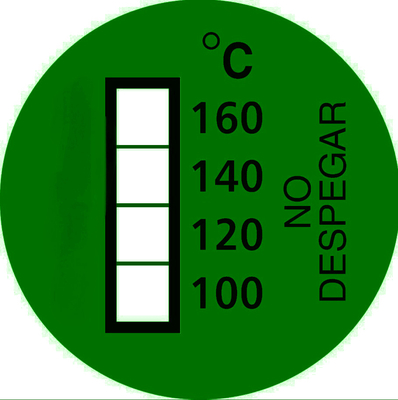 Restaurants Irreversible Temperature Sensitive Labels 100-160℃ For High Temp Applications