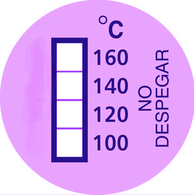 Restaurants Irreversible Temperature Sensitive Labels 100-160℃ For High Temp Applications