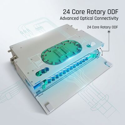 ODF Optical Distribution Frame 24 Cores Rotatary For Telecommunications