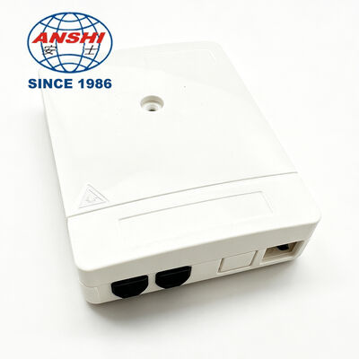 Mini FTTH Invisible 2-Core Optical Terminal Box Fiber Optic Wall Socket for 3G & 4G Networks