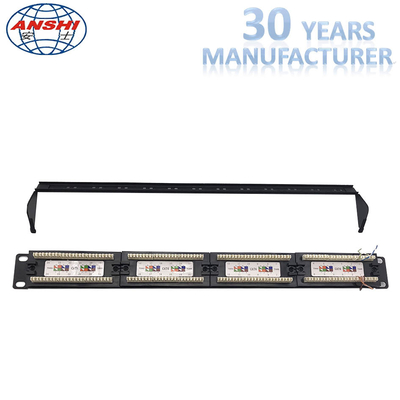 110 Idc Rack Mount پچ پنل 19 اینچ Cat6 بدون UTP با کابل مدیریت