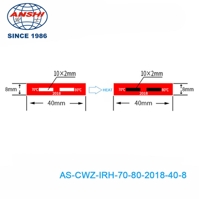 Non Reversible 1 Point 70 ℃ 158℉ 1 Temperature Level High Temperature Sensitive Labels