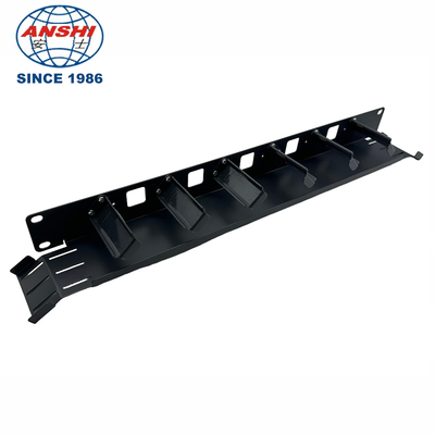 مدیریت کابل افقی 1U، رک مونت 19 اینچی، آهن سیاه