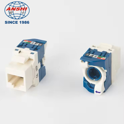 جک کلیدی RJ45 بدون ابزار و قابل چرخش با چرخش 180 درجه برای کابل های CAT6 و داده های با سرعت بالا