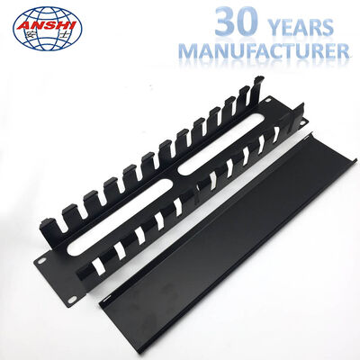 2U ارتفاع 12 اسلات فلزی 19 اینچ قفسه نصب قاب های افقی برای نصب شبکه