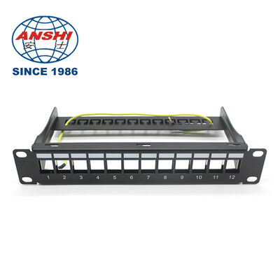 19 اینچ 32 پورت خالی STP FTP محافظ RJ45 پنل پچ CAT5E CAT6 پانل توزیع شبکه نصب قفسه
