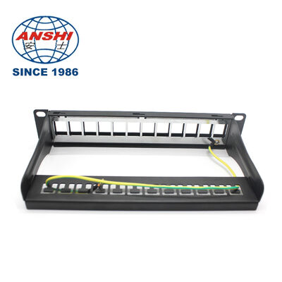 19 Inch 32 Port Empty STP FTP Shielded RJ45 Patch Panel CAT5E CAT6 Rack Mount Network Distribution Panel