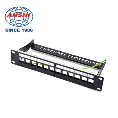 19 اینچ 32 پورت خالی STP FTP محافظ RJ45 پنل پچ CAT5E CAT6 پانل توزیع شبکه نصب قفسه