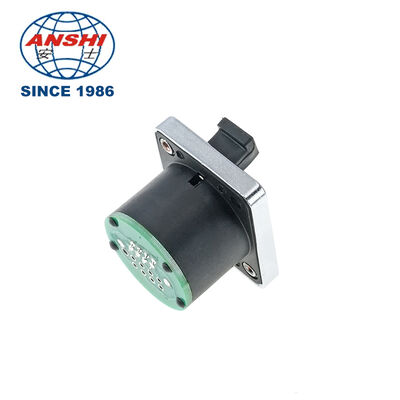 ضد آب صنعتی D-Type Ethernet RJ45 Panel Mount Socket PCB Soldering با پوشش گرد و غبار محافظت شده