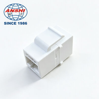 جک کلیدی بدون ابزار 180 درجه ANSHI RJ45 CAT5E CAT6 CAT6A UTP قطعات مخابراتی بدون محافظ