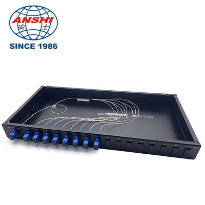 1U Rack Mount Symmetrical Split PLC Splitter, Metal Box for ODF Data Center