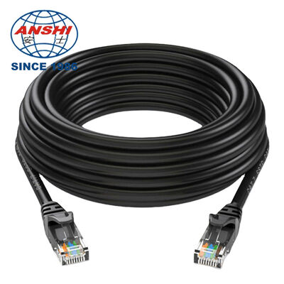CAT6 RJ45 UTP Patch Cord 24AWG Black Bare Copper Network Ethernet LAN Cable