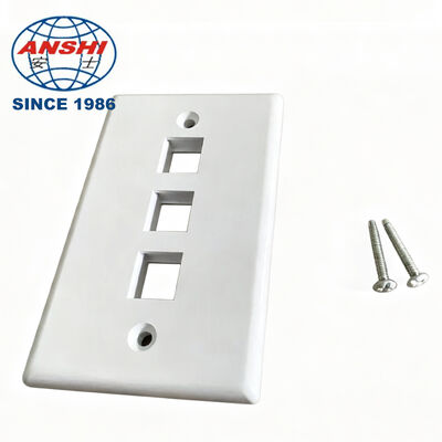 ANSHI 120 نوع US استاندارد دیوار نصب صفحه، 3 پورت RJ45 RJ11