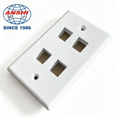 صفحه دیواری استاندارد آمریکایی ANSHI 120، محصول مخابراتی 4 پورت RJ45 RJ11