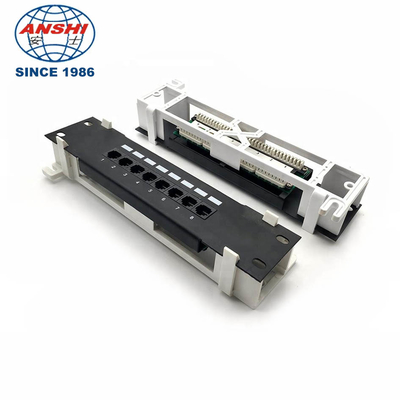 CAT5e 110 IDC نوع Rack Mount Patch Panel 1U 8 Port